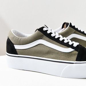 green platform vans